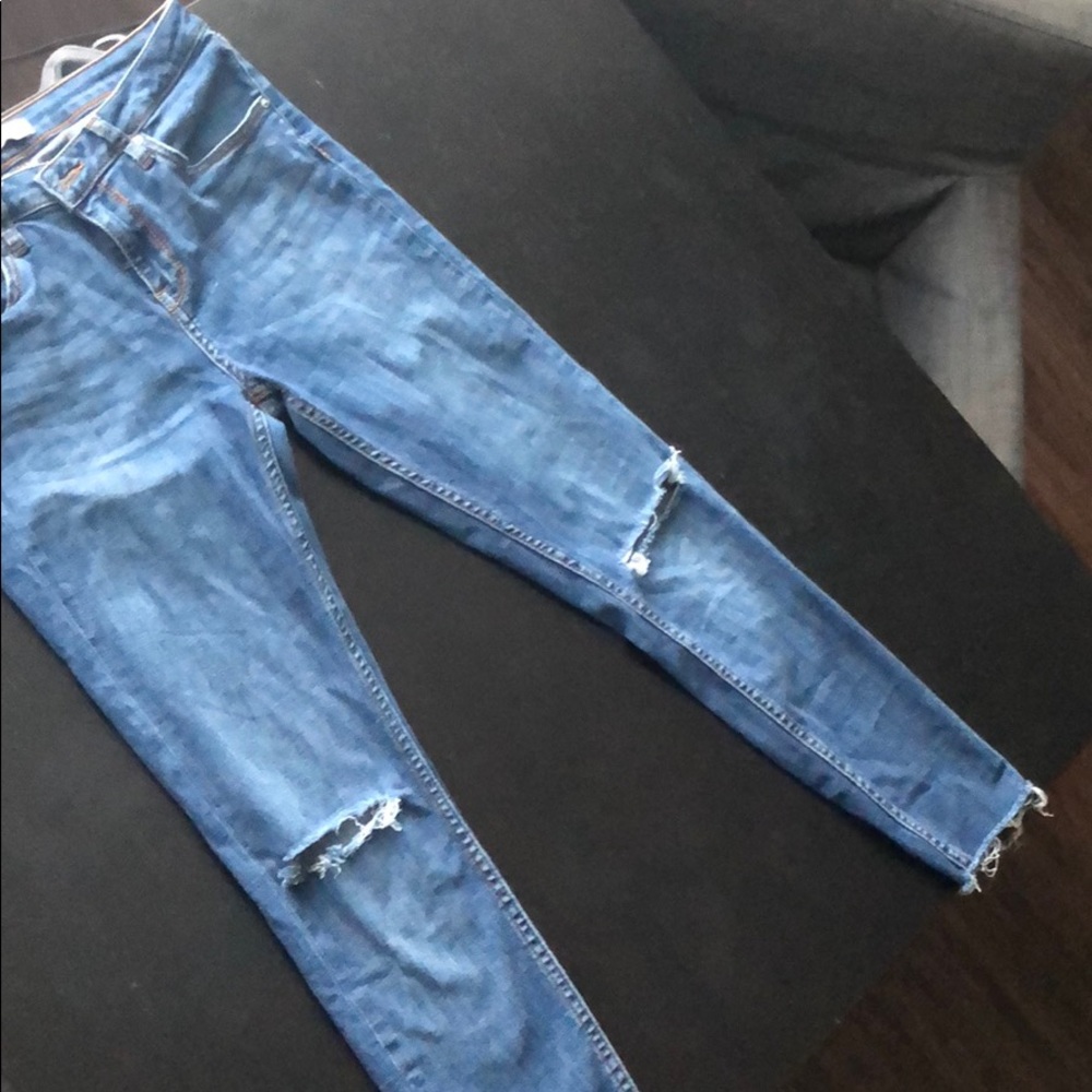 Zara skinny ripped jeans